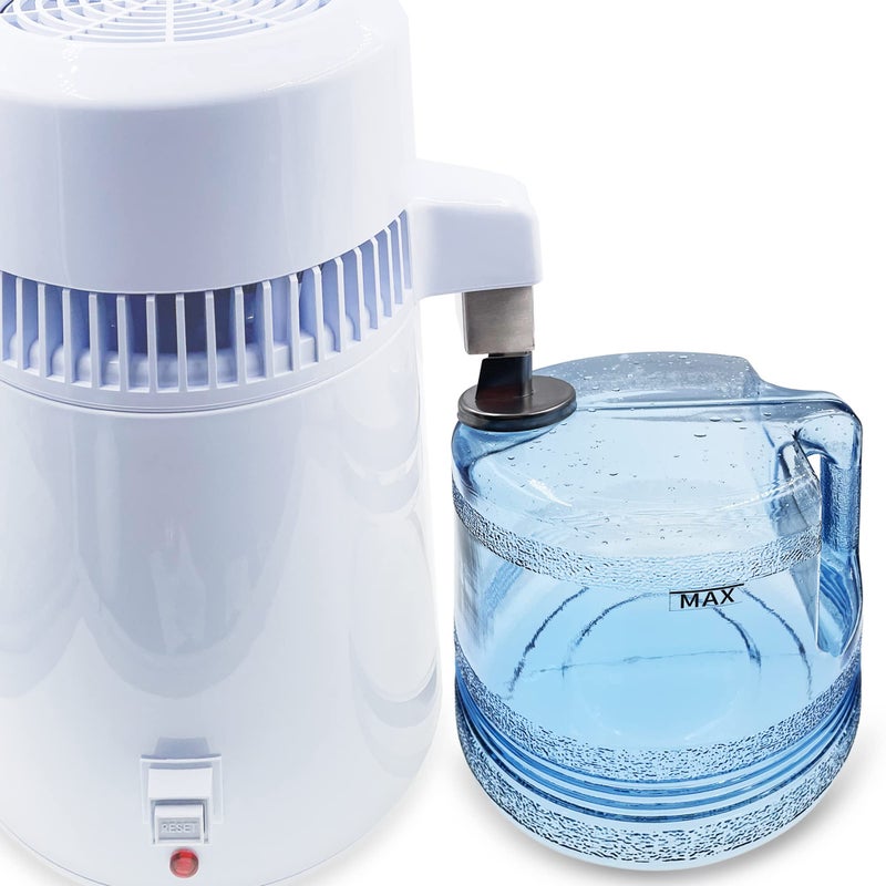 اكسيفي Xcivi حاوية مياه سعة 1 جالون / 4 لتر لزجاجة تجميع بديلة لتقطير المياه، وعاء جالون بلاستيكي محمول، مقصف مياه متوافق مع Megahome وأجهزة تقطير المياه الأخرى على سطح الطاولة - Image 2