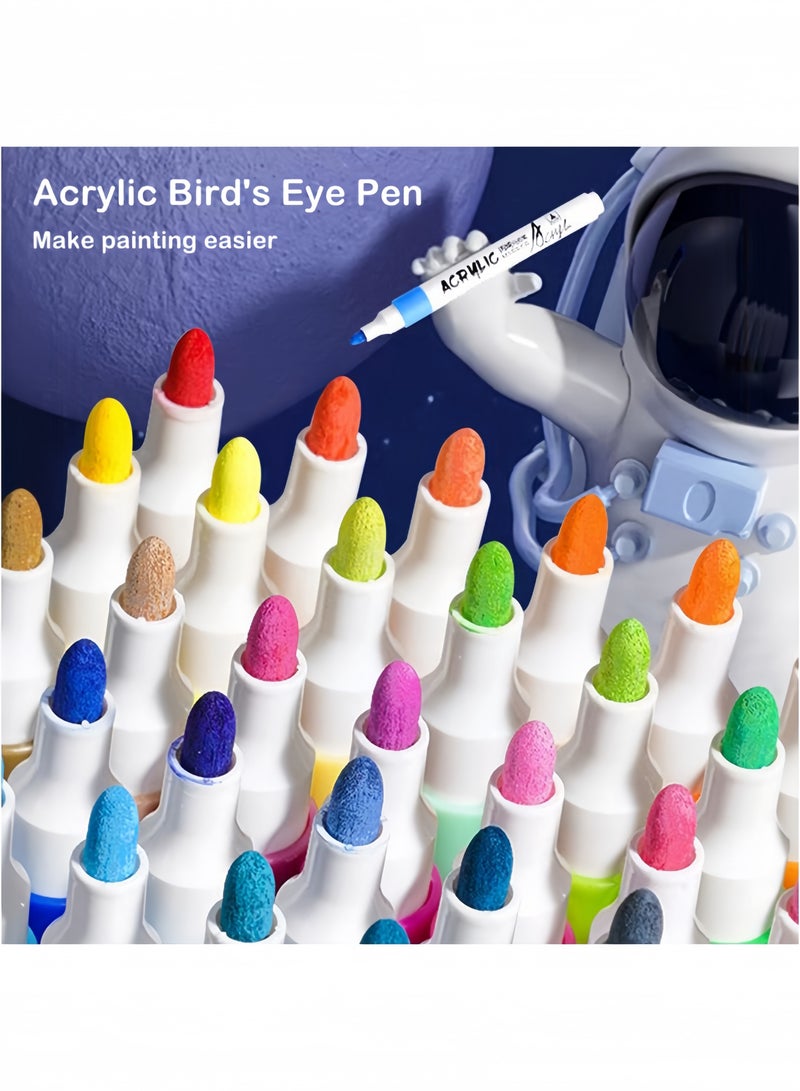 GGEROU Acrylic Paint Markers Fine Head Design Multicolor Marker Art Set, Quick-Drying 60-Color Drawing Art Supplies for Wood Rock Canvas Glass Ceramic Pink - Image 5