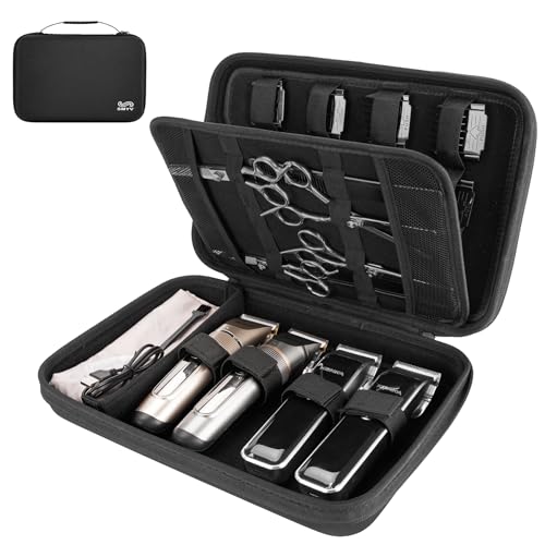 SMYV Barber Bags for Clippers and Supplies, Sturdy Clipper Storage Case for Barber Accessories, Hair Trimmer Organizer for Men Razor Guard Grooming Kits (Case Only) - Image 1