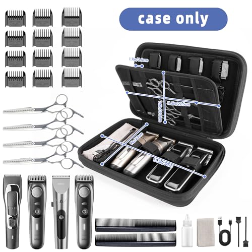SMYV Barber Bags for Clippers and Supplies, Sturdy Clipper Storage Case for Barber Accessories, Hair Trimmer Organizer for Men Razor Guard Grooming Kits (Case Only) - Image 2