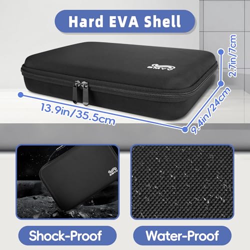 SMYV Barber Bags for Clippers and Supplies, Sturdy Clipper Storage Case for Barber Accessories, Hair Trimmer Organizer for Men Razor Guard Grooming Kits (Case Only) - Image 3