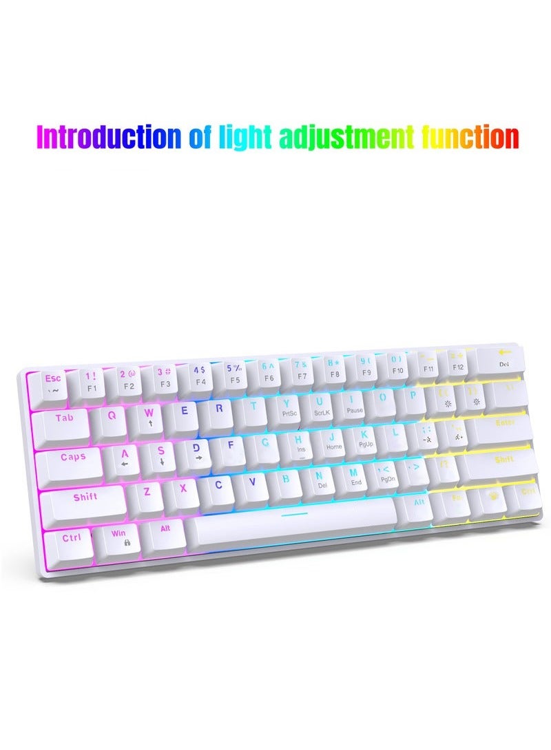 LCYLJGY 60% Wired Mechanical Gaming Keyboard 61keys RGB Backlit Ultra-Compact Mini Keyboard Mini Compact Keyboard for PC/Mac Gamer Typist Easy Carry on Trip Red Switch - Image 4