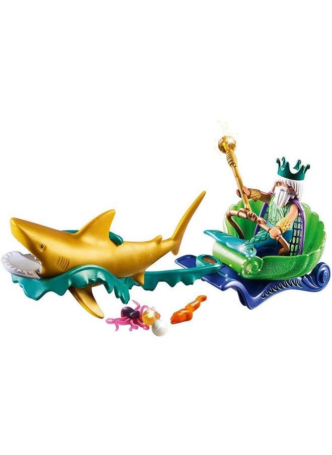Playmobil Mermaid King Of The Sea With Shark Carriage  - Image 3