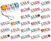 OBUSATT 12 Pcs Keyboard Fidget Toys Stress Relief Fidget Clicker Keyboards Set Colorful Keyboard Decompression Toys Button Stress Relief Gifts for Adults to Relieve Stresses Pass Time Party Giveaways Favors - Image 2