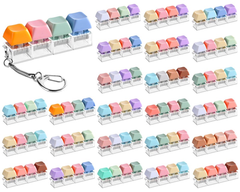 OBUSATT 12 Pcs Keyboard Fidget Toys Stress Relief Fidget Clicker Keyboards Set Colorful Keyboard Decompression Toys Button Stress Relief Gifts for Adults to Relieve Stresses Pass Time Party Giveaways Favors - Image 3