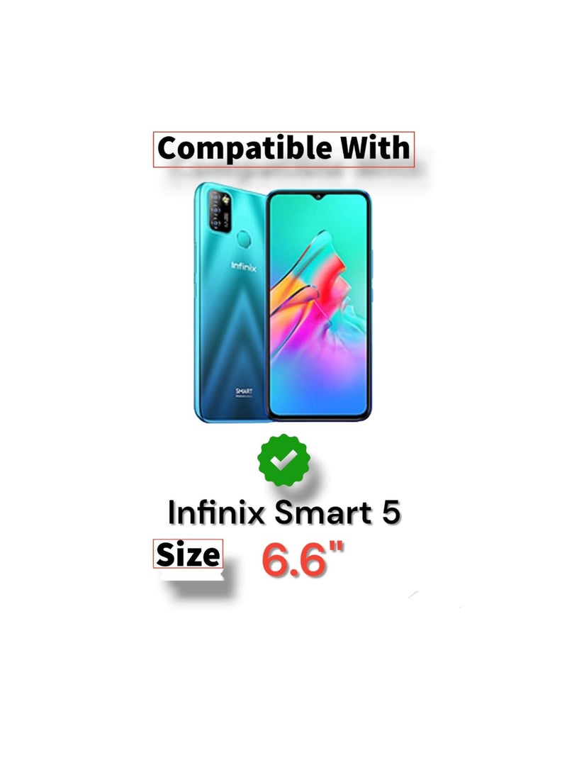 Generic - For Infinix Smart 5 Shockproof Silicone Back Defender Cover , Defender Corners and Semi Transparent Back Compatible With Infinix Smart 5 (6.6') (Clear) - Image 1