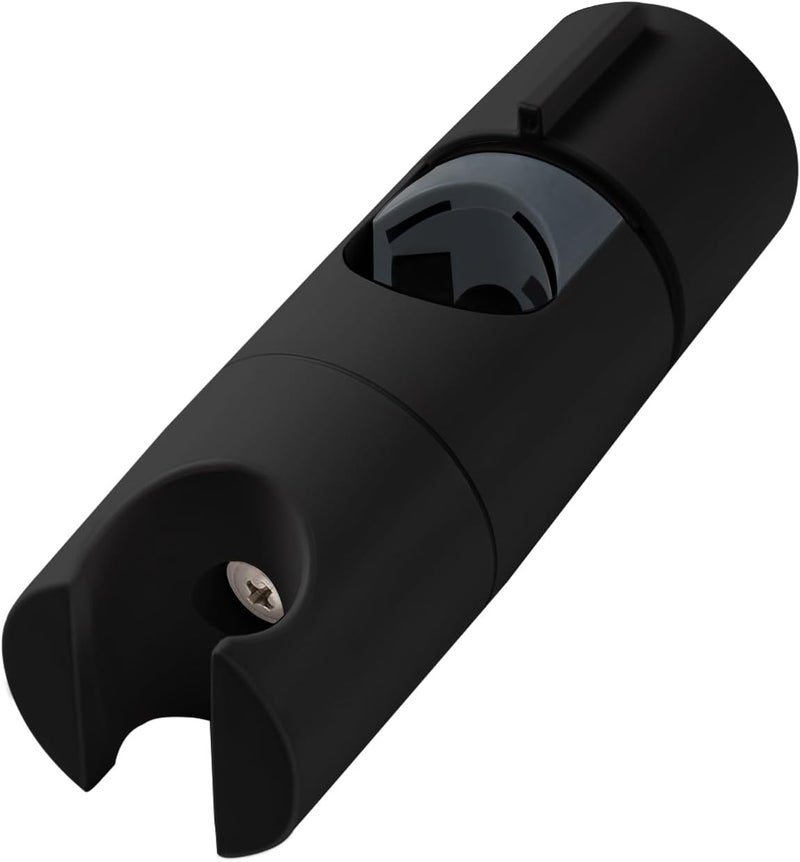 Offo Shower Head Holder for Slide Bar Adjustable 0.75-1.00 in(19-25mm) O.D, Adjustable Holder for Slide Bar Slider Clamp Bathroom Replacement, 360 Degree Rotation Sprayer Holder, Matte Black - Image 1