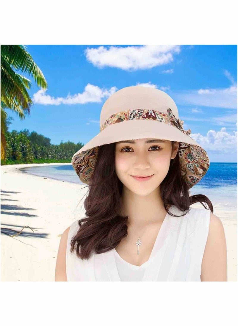 SYOSI - Womens Sun Hat Summer UPF 50+ UV Protection Beach Hat Foldable Wide Brim Cap - Image 1