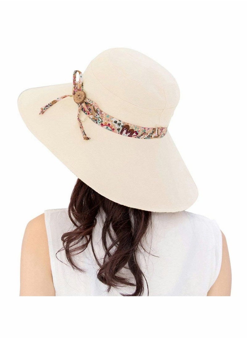 SYOSI - Womens Sun Hat Summer UPF 50+ UV Protection Beach Hat Foldable Wide Brim Cap - Image 1