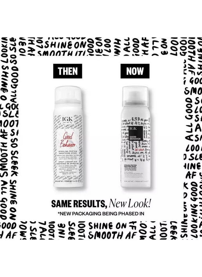 iGK Gk Good Behavior Spirulina Protein Smoothing Spray Travel ; Keratin Like Treatment + Frizz Control + Heat Protectant ; Vegan + Cruelty Free ; 2.4 Oz  - Image 3