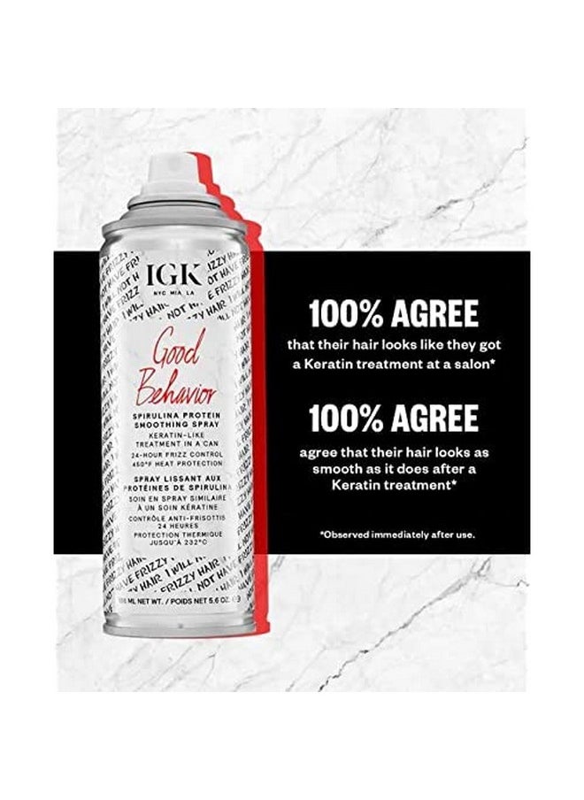 iGK Gk Good Behavior Spirulina Protein Smoothing Spray Travel ; Keratin Like Treatment + Frizz Control + Heat Protectant ; Vegan + Cruelty Free ; 2.4 Oz  - Image 4