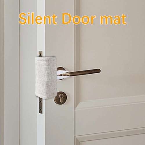 DHRUSIMI 3 Pic Silencer Quiet Door Closer Cushion Padded Door Latch Cover for Nursery Baby Light Sleepers Noise Reduced Prevent from Locking for Toddler Safety - 4 x 3 inch Natural Colored - Image 4