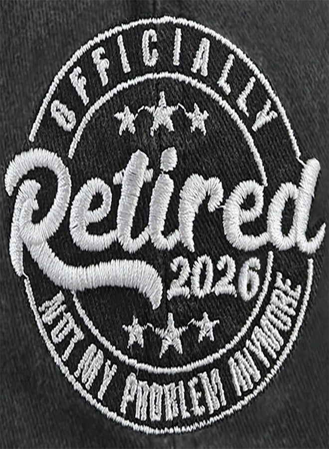 Kahhrepa Retirement Gifts for Men Women, Happy Retirement Party Decorations Hat, Retired 2026 Baseball Cap, Christmas Birthday Gifts for Dad Mom Grandpa Grandma Black - Image 4
