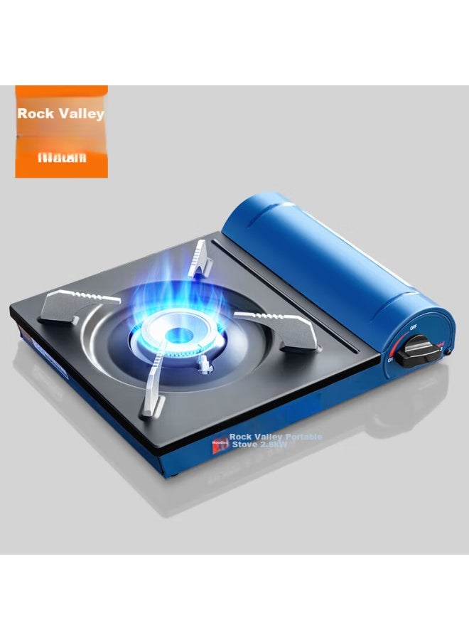 Iwatani Iwatani Outdoor Portable Camping Stove, Self-driving Tour, Butane Stove, Gas Stove, Cooking Appliance, Zb-19ls Blue - Image 1