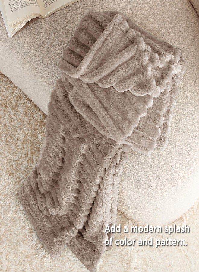 Bedsure GentleSoft Mocha Meringue Twin Blanket for Bed - Cozy Soft Blankets for Women, Cute Large Throws for Girls, 66x90 Inches - Image 4