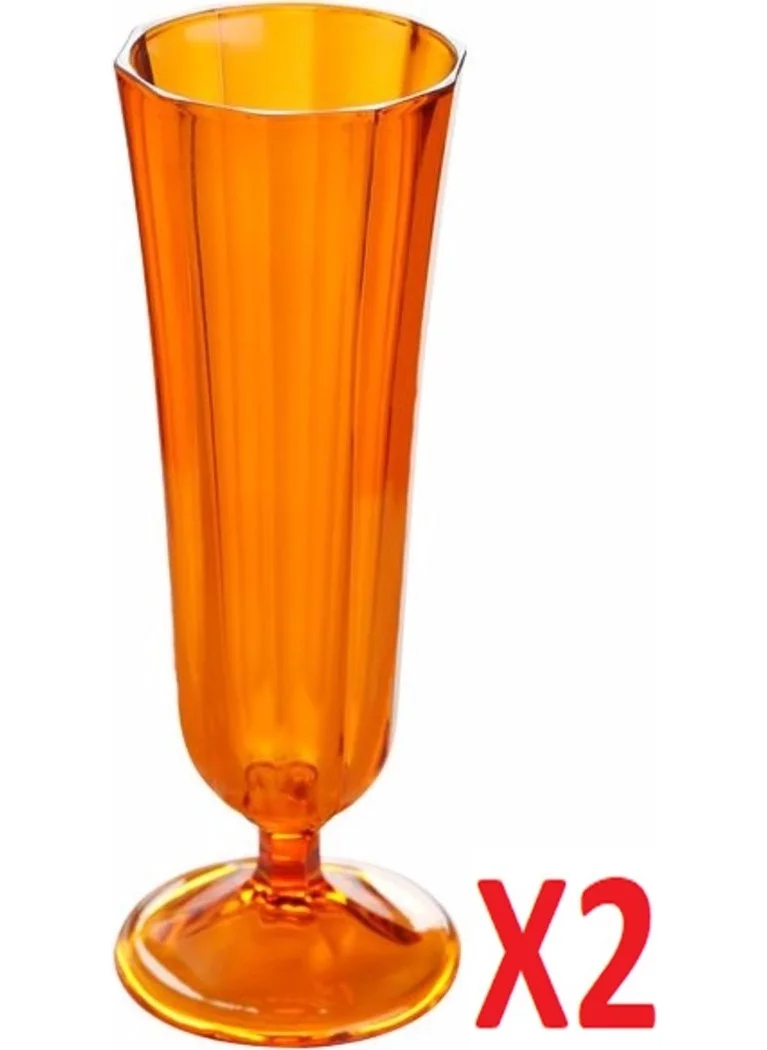 Porland Orange Flute Champagne Glass 130 cc 2-pack 04FIA001736