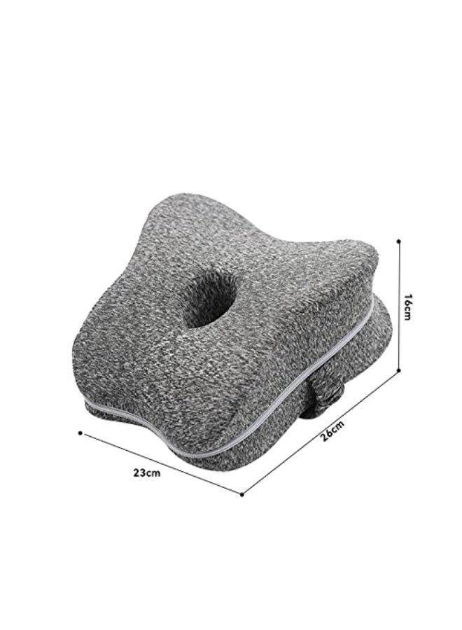 JZS Leg Knee Pillow Memory Foam Leg Support Pillow for Side Sleepers with Elastic Strap Soothing Pain Relief for Back, Hips, Knees, Joints Leg Pillow with Washable Cover - Image 2