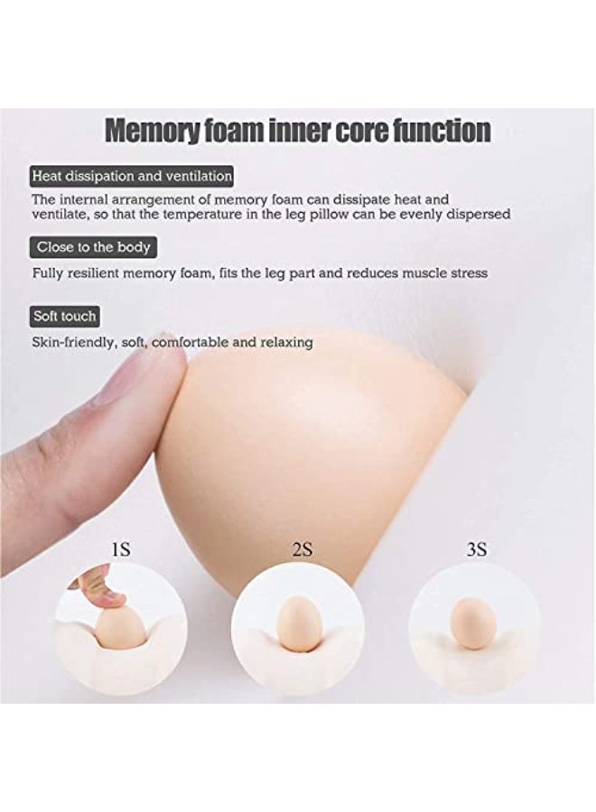 JZS Leg Knee Pillow Memory Foam Leg Support Pillow for Side Sleepers with Elastic Strap Soothing Pain Relief for Back, Hips, Knees, Joints Leg Pillow with Washable Cover - Image 5