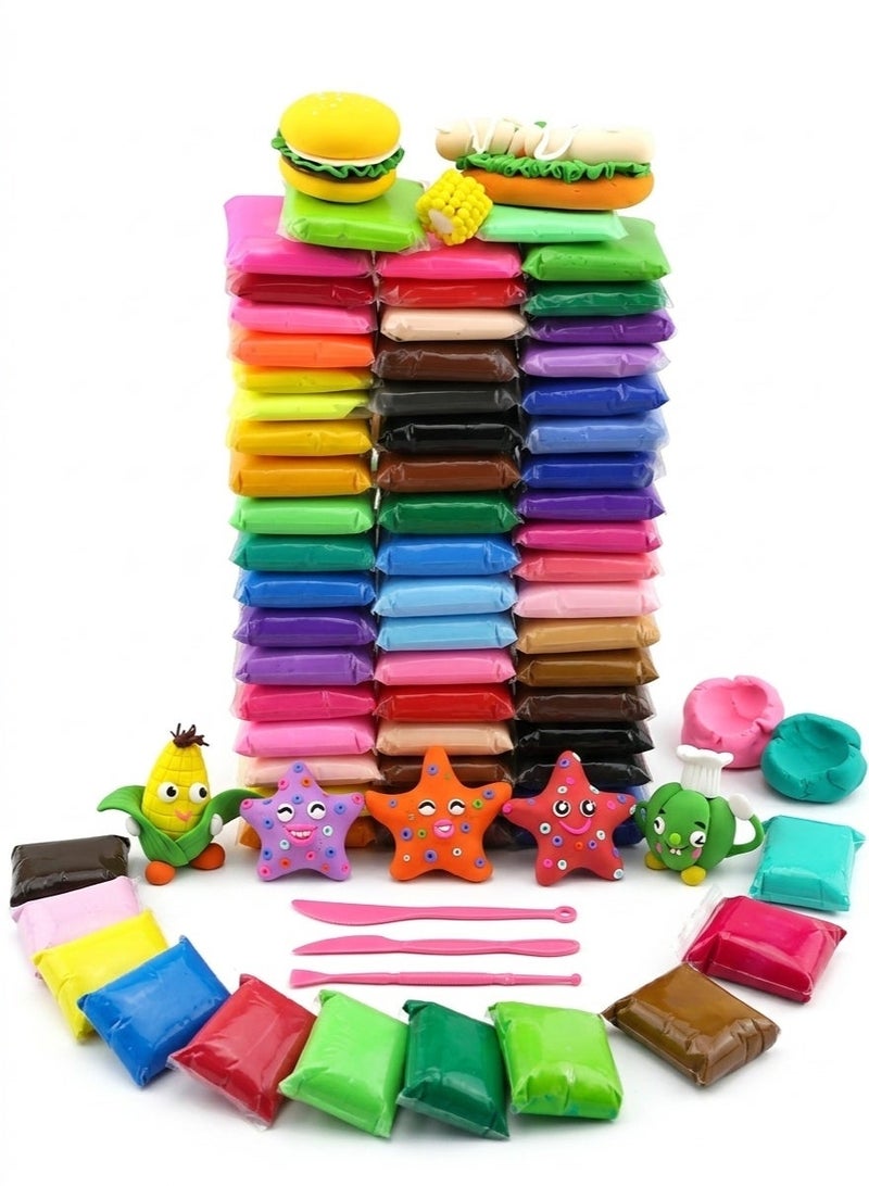 24 Piece Assorted Fluffy Foam Clay Set – Soft Air Dry Modeling Clay for Kids DIY Craft & Creative Play - Image 3