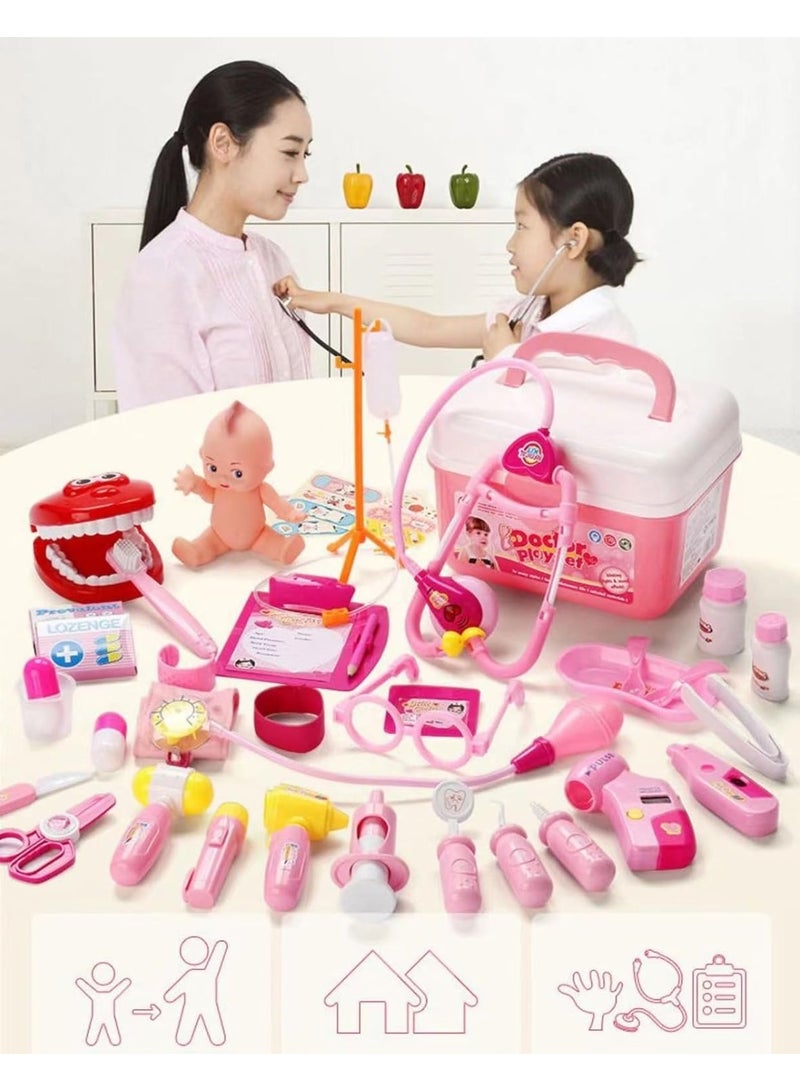 Doctors Set for Kids, Kids Doctors Sets for 3+ Year Old Boys and Girls Pretend Medical Playset with High simulation Stethoscope Educational Toys Dentist Toys Gifts - Image 2