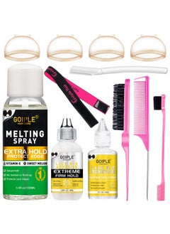 Goiple Lace Melting Spray for GlueLess Wigs Wig Accessory Essentials Kit Lace Front Wig Glue & Remover, Lace Bond Melting Spray Bond Adhesive Wig Glue Spray Wig Kit Lace Melt Lace Glue for Installtion Wigs  - Image 1