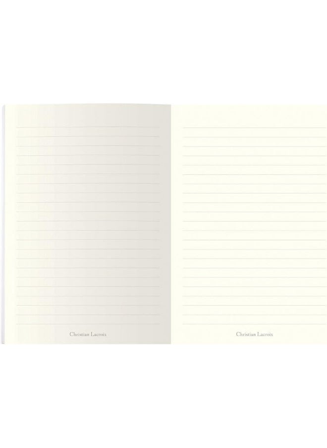 Christian Lacroix A5 Journal, Black Paseo Pattern - 6” x 8” - Layflat Writing Journal with 152 Ruled Ivory Pages  - Image 3