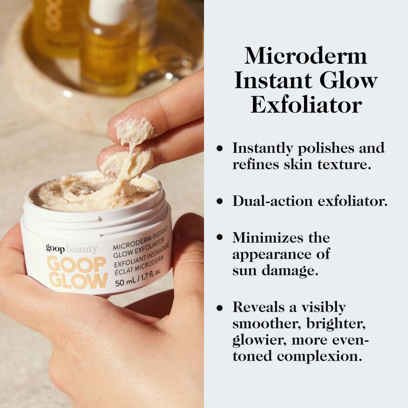 goop Beauty Microderm Exfoliator | Microdermabrasion Scrub to Smooth Textured Skin | Physical & Chemical Exfoliant | Micro-Exfoliating Minerals & Glycolic Acid | 1.7 fl oz - Image 2