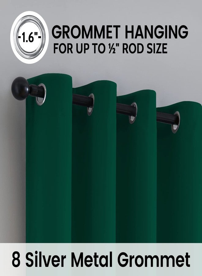 SimpleHome 100% Blackout Curtains for Bedroom,Thermal Insulated Grommet Window Drapes Room Darkening Dark Green Curtains for Living Room with Black Back,52 x 84 Inch,2 Panels - Image 5