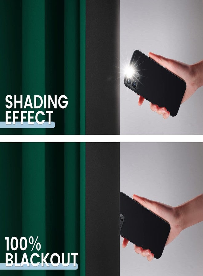 SimpleHome 100% Blackout Curtains for Bedroom,Thermal Insulated Grommet Window Drapes Room Darkening Dark Green Curtains for Living Room with Black Back,52 x 84 Inch,2 Panels - Image 3