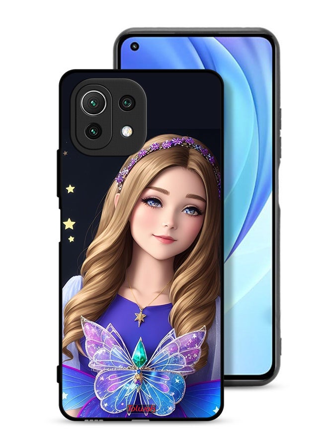 Tolwak Xiaomi Mi 11 Lite Protective Case Cover Cute Butterfly Girl - Image 1