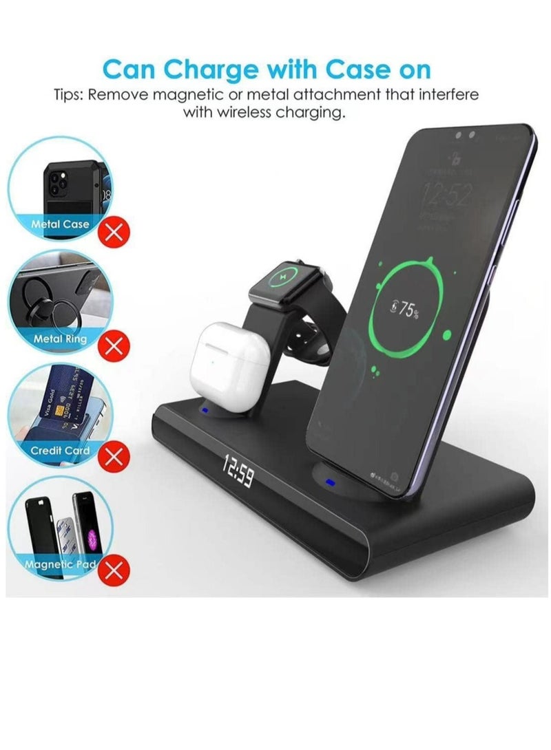 AROAQ Wireless Charger Stand 3 in 1 Dock 20W Fast Charging Station for iPhone12/13/14/15, iWatch and AirPods - Image 3
