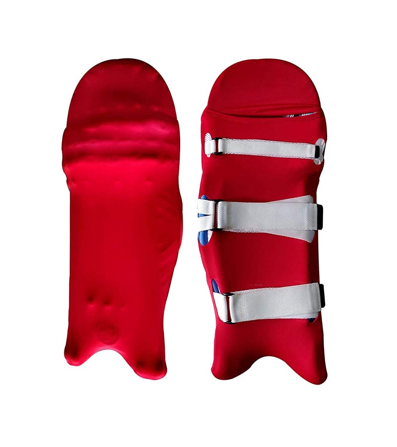Raisons ® Cricket Leg Guard Pad Skin Cover/Outer Skin (Red), 1 Pair - Image 1