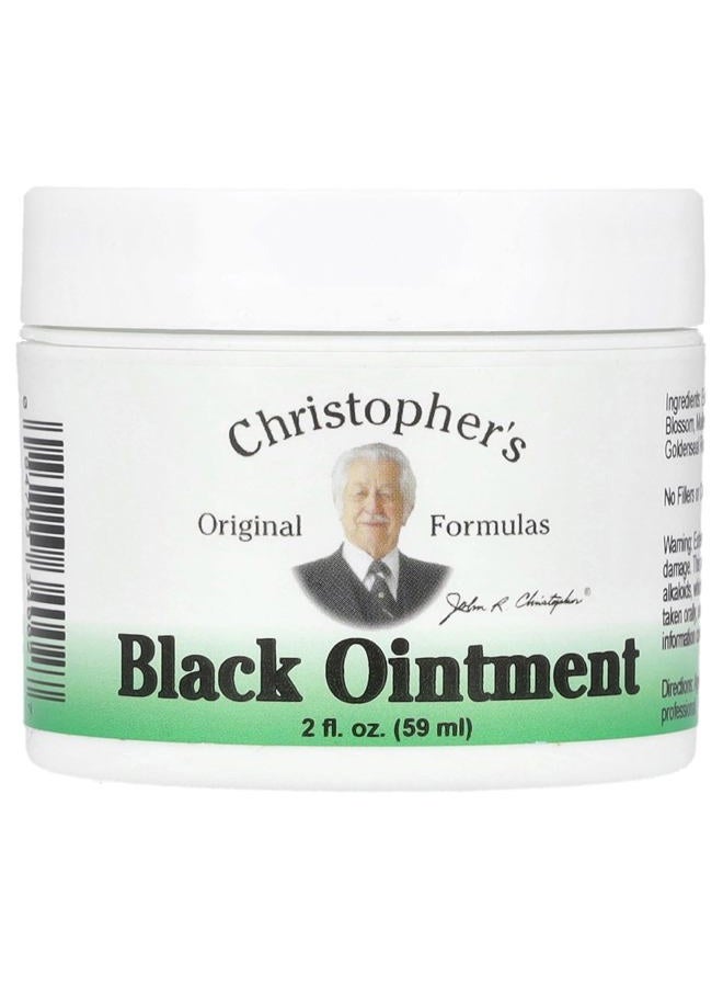 Christopher's Original Formulas مرهم الرسم الأسود، مرهم عشبي طبيعي للرسم، 2 أونصة - Image 1