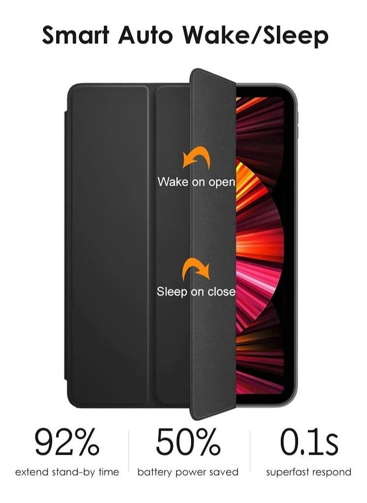 Case for iPad Pro 11 Inch 2nd/3rd/4th Generation 2022/2021/2020/2018,Ultra Lightweight Smart Trifold Stand with TPU Soft Back Cover - Image 4