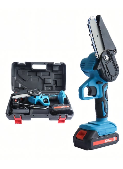 Cordless Chainsaw 6 INCH With 2 36V Rechargeable Battery Portable Cutting Tool