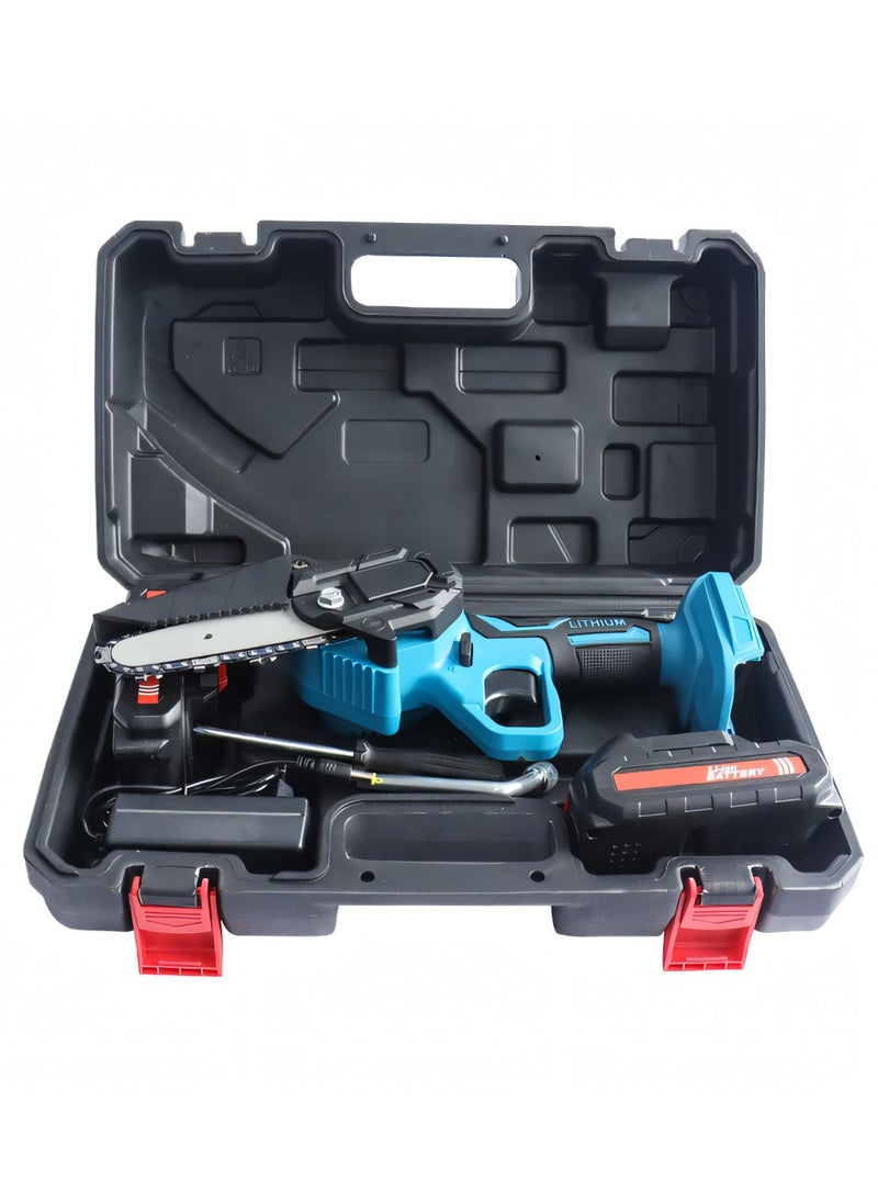 BOSS - Cordless Chainsaw 6 INCH With 2 36V Rechargeable Battery Portable Cutting Tool - Image 1