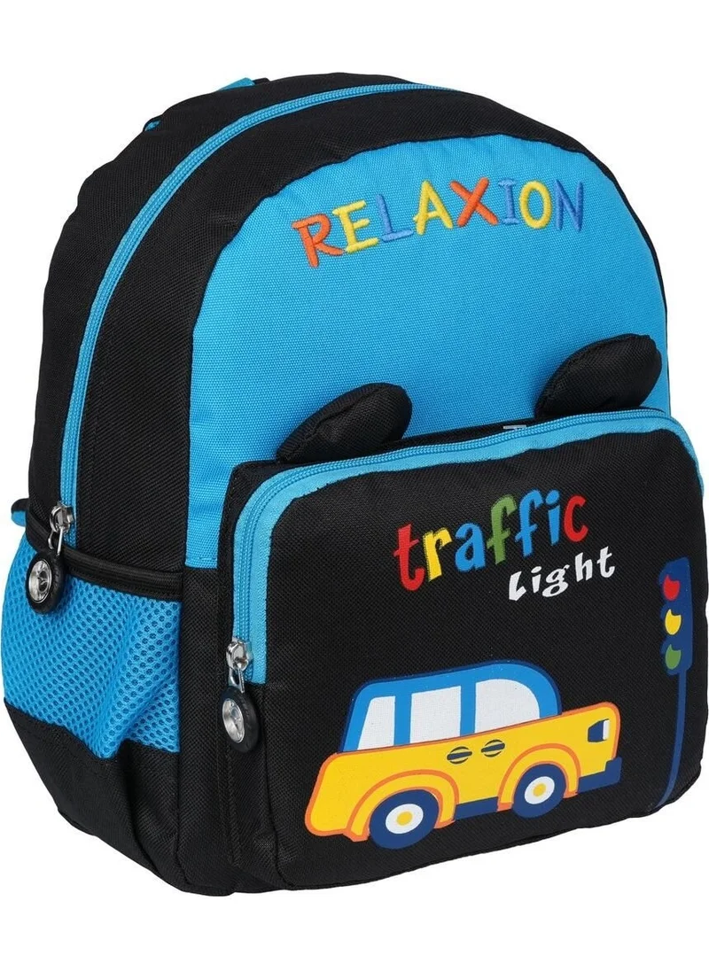 اس واي جي Boy Child 2 Compartment Waterproof Kindergarten Bag with Ears 4041-TRAFIK