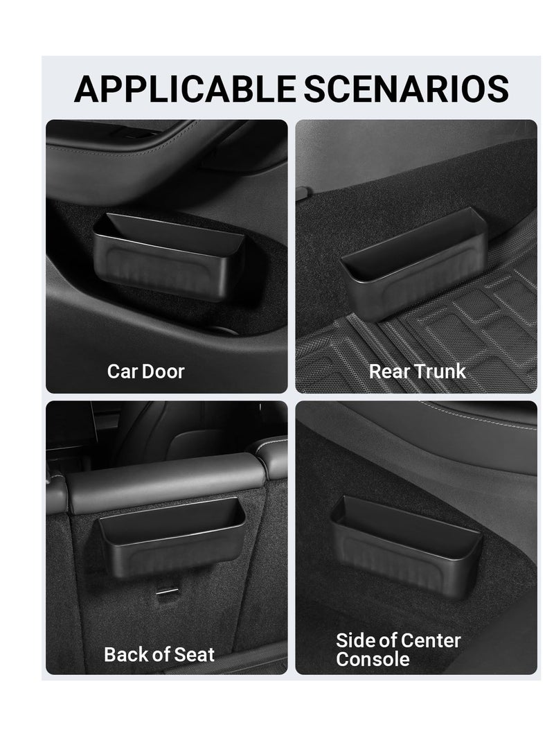 Generic Tesla Center Console Organizer for Model Y 3 S X Silicone Storage Box for Glasses Keys Cards Phones Interior Accessories Black  - Image 3