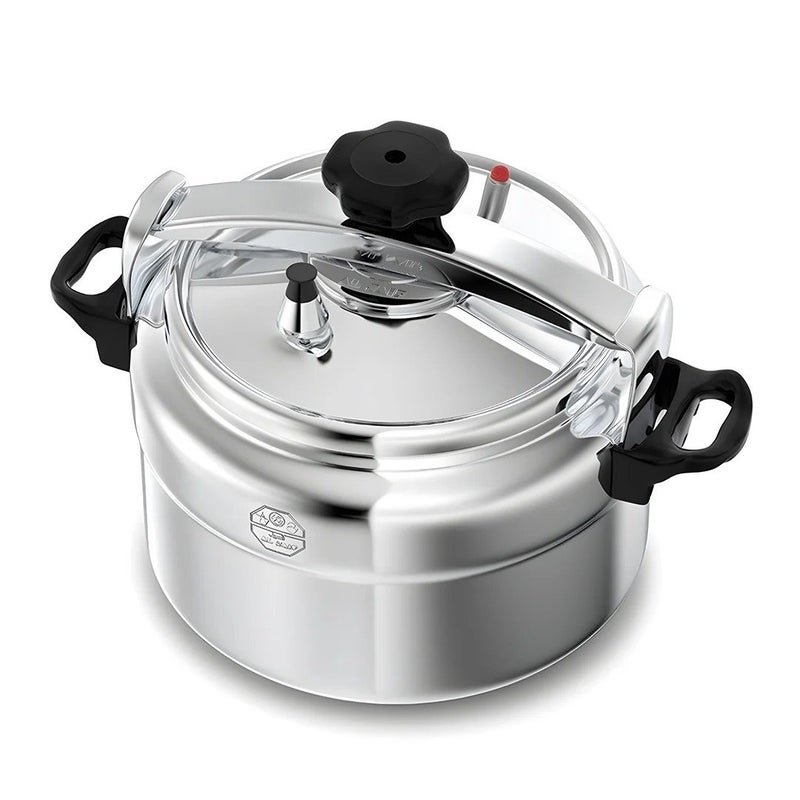 السيف 5لترات قدر ضغط ألومنيوم 5 لتر، توزيع حرارة متساوٍ، خامة عالية الجودة، قفل محكم، صمام أمان، مقبض علوي وجانبي، مطابق لمعايير الجودة العالمية - فضي فضي - Image 2