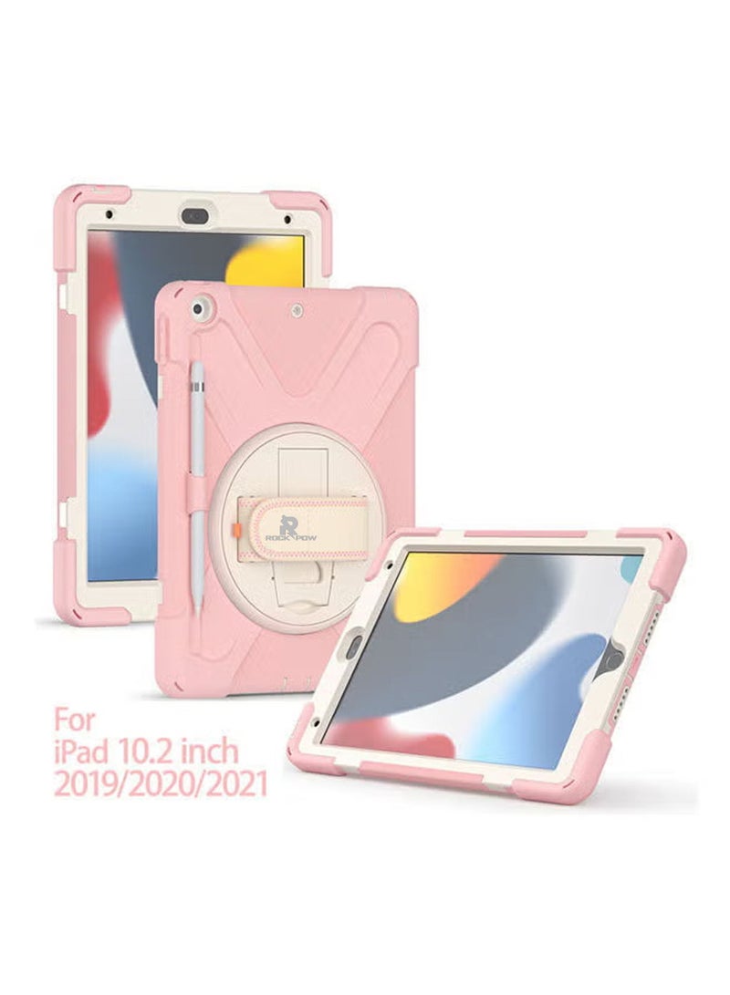 Rock Pow Cover Case  For Case iPad 10.2 Case 2021 iPad 9th/2020 iPad 8th/2019 iPad 7th Generation Case, Rugged Heavy Duty Shockproof Rotatable Kickstand Protective Cover for 10.2" iPad 9th/8th/7th Gen - Image 2