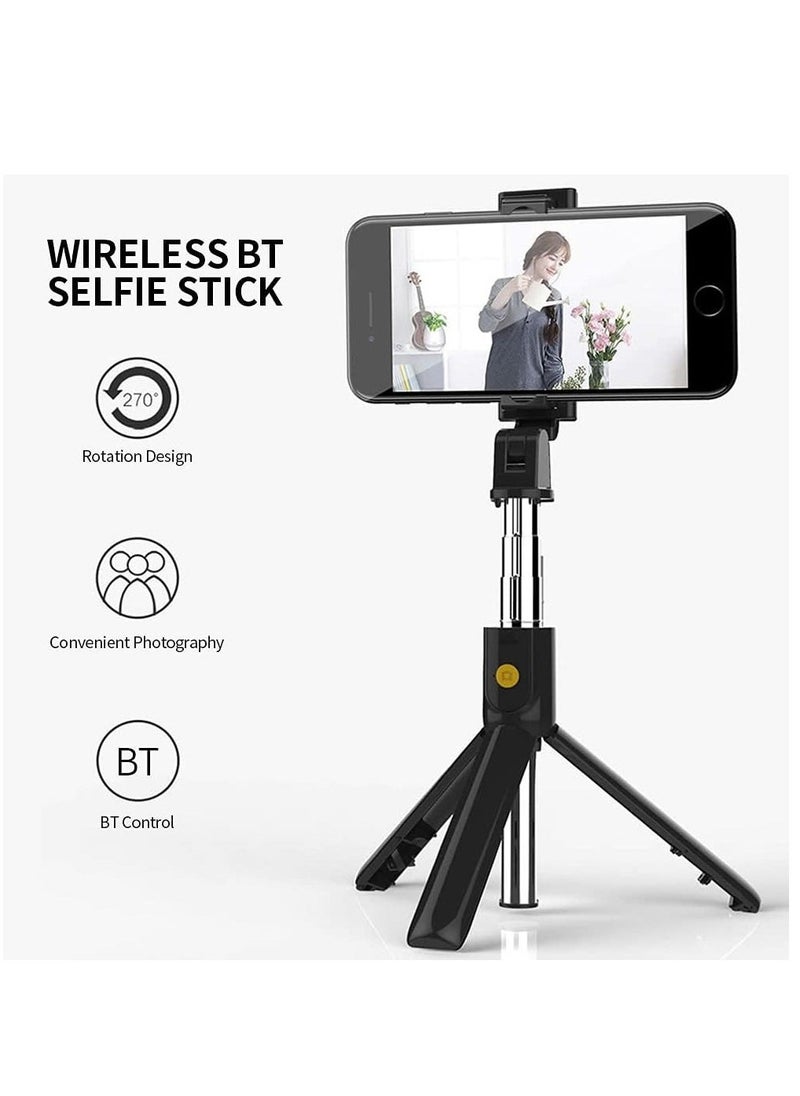 Raxoom - Selfie Stick, K07 Selfie Stick Integrated Tripod BT 4.0 Wireless Selfie Stick Mini Portable Extendable Selfie Stick Tripod for Smart Phone - Image 1