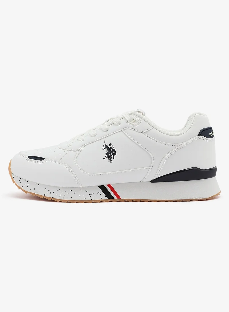 U.S. Polo Assn. Men's White Sneakers - Lightweight Modern Design Shoes, Comfortable Everyday Casual