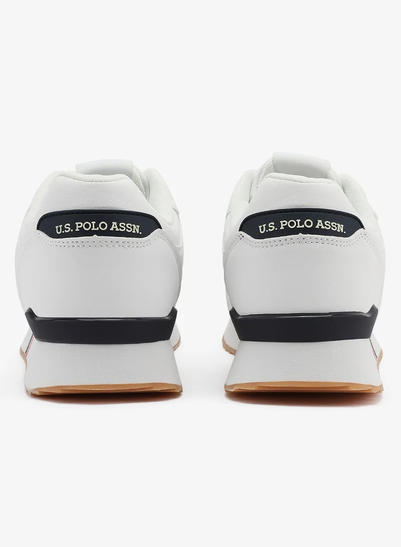 U.S. Polo Assn. white Men's White Sneakers - Lightweight Modern Design Shoes, Comfortable Everyday Casual for Men | Best Price UAE