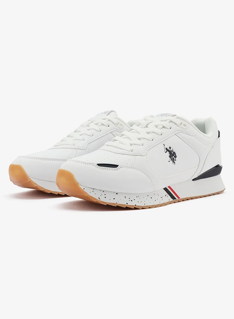 U.S. Polo Assn. white Men's White Sneakers - Lightweight Modern Design Shoes, Comfortable Everyday Casual for Men | Best Price UAE