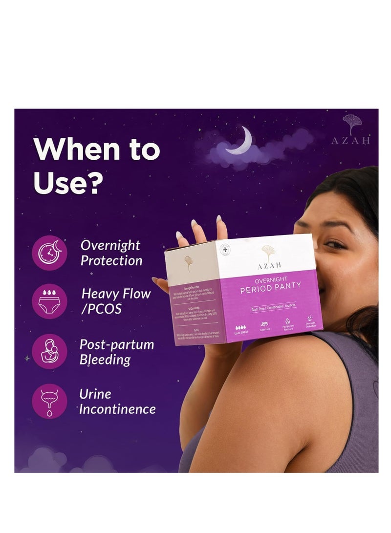 AZAH Period Panty for Girls [M-L, Pack of 12] | Leak Proof & Rash Free | Disposable Period Panty for Women Heavy Flow | 12 Hrs Protection | Super Absorbent 360Â° Coverage | All Night Protection - Image 4