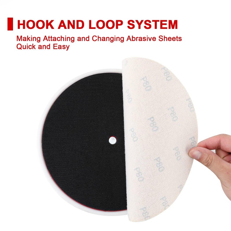 Goldblatt 9 Inch Drywall Sander, with 30pcs Sanding Discs-Hook and Loop 80 x 100/180 Mixed Grit, for Wall Cleaning and Polishing - Image 5