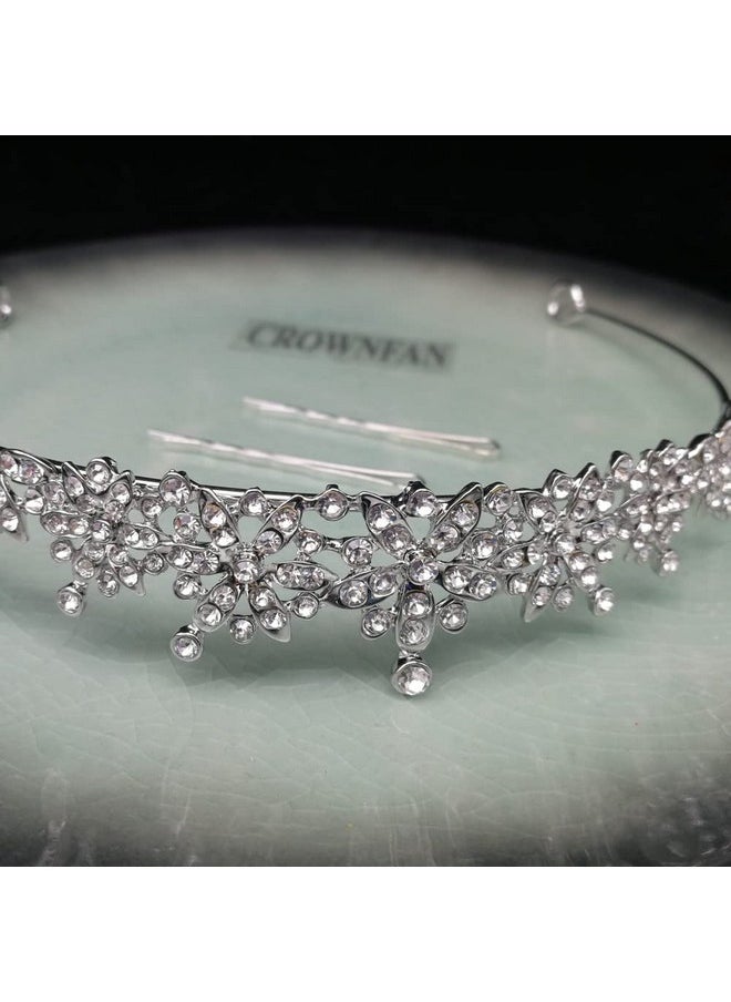 CROWNFAN - Rhinestone Crystal Tiara Headbands and Small Tiara For Women Bride Wedding Birthday Pageant Prom Crown - Image 1
