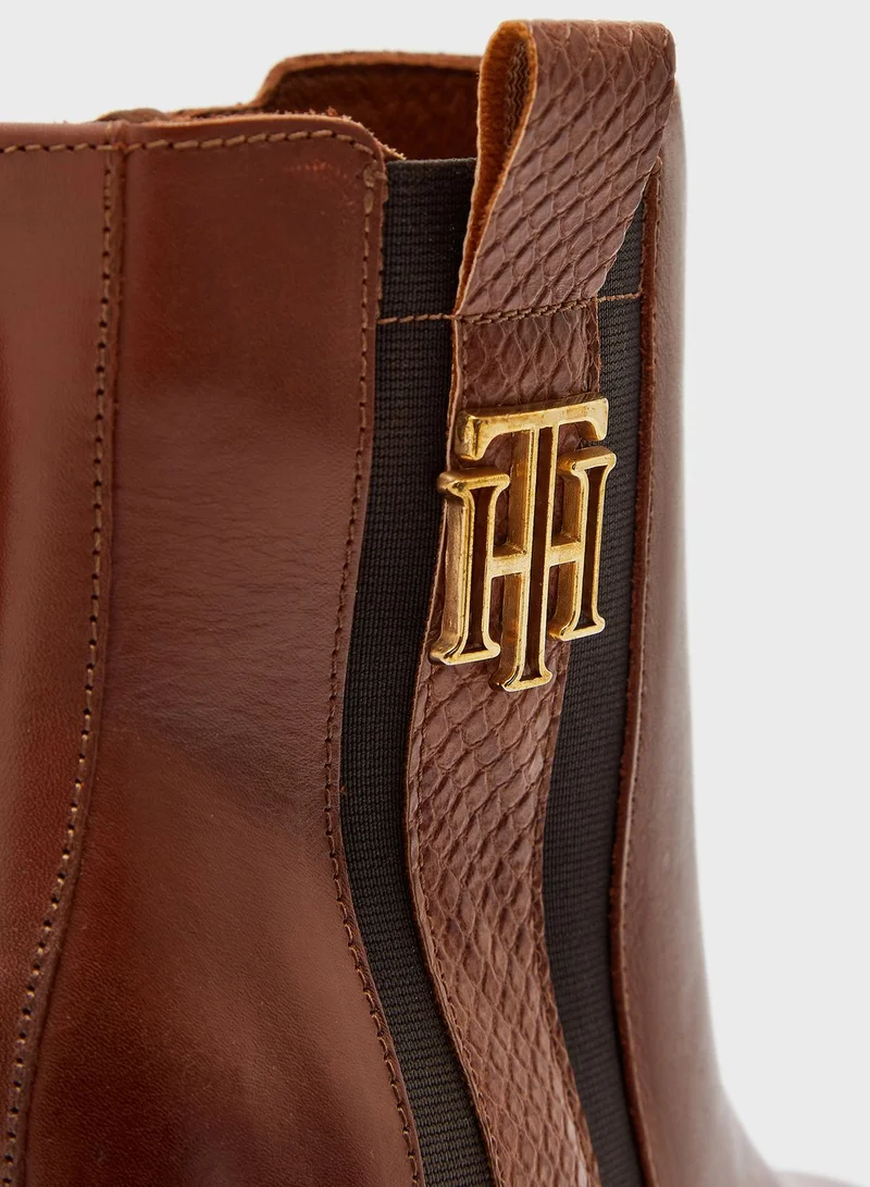 TOMMY HILFIGER Interlock High Heel Ankle Boot