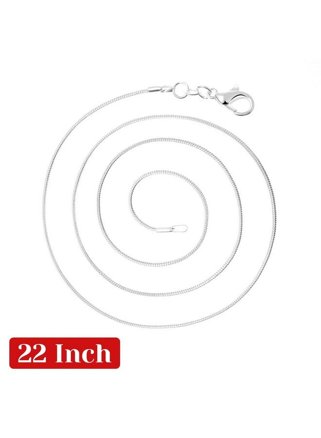 PAXCOO 30 Pack Chains For Jewelry Making Paxcoo Necklace Chains Bulk Silver Plated Snake Chains For Necklace Jewelry Making 1.2 Mm (22 Inches) (22 Inches) - Image 5