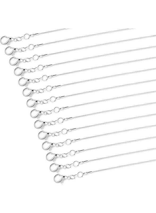 PAXCOO 30 Pack Chains For Jewelry Making Paxcoo Necklace Chains Bulk Silver Plated Snake Chains For Necklace Jewelry Making 1.2 Mm (22 Inches) (22 Inches) - Image 1